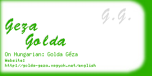 geza golda business card