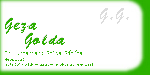 geza golda business card